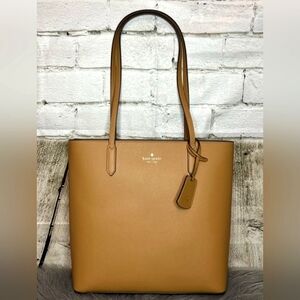 NWT Kate Spade Brynn Large Tote Light Brown Saffiano KG109 NWT Saddle $359 MSRP